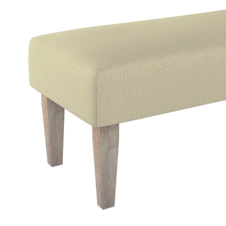 Ławka, kremowy szenil, 100 x 40 x 40 cm, Chenille