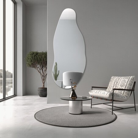 Dekoracyjne lustro o organicznym kształcie - BARYT