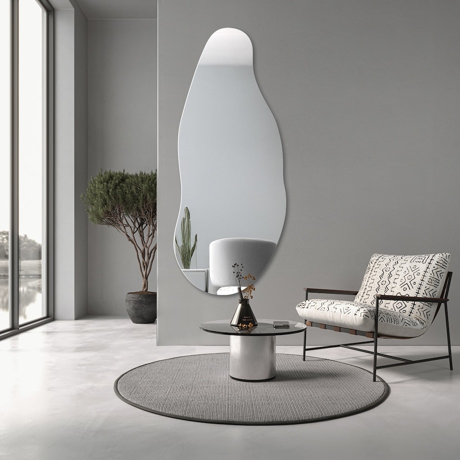 Dekoracyjne lustro o organicznym kształcie - BARYT