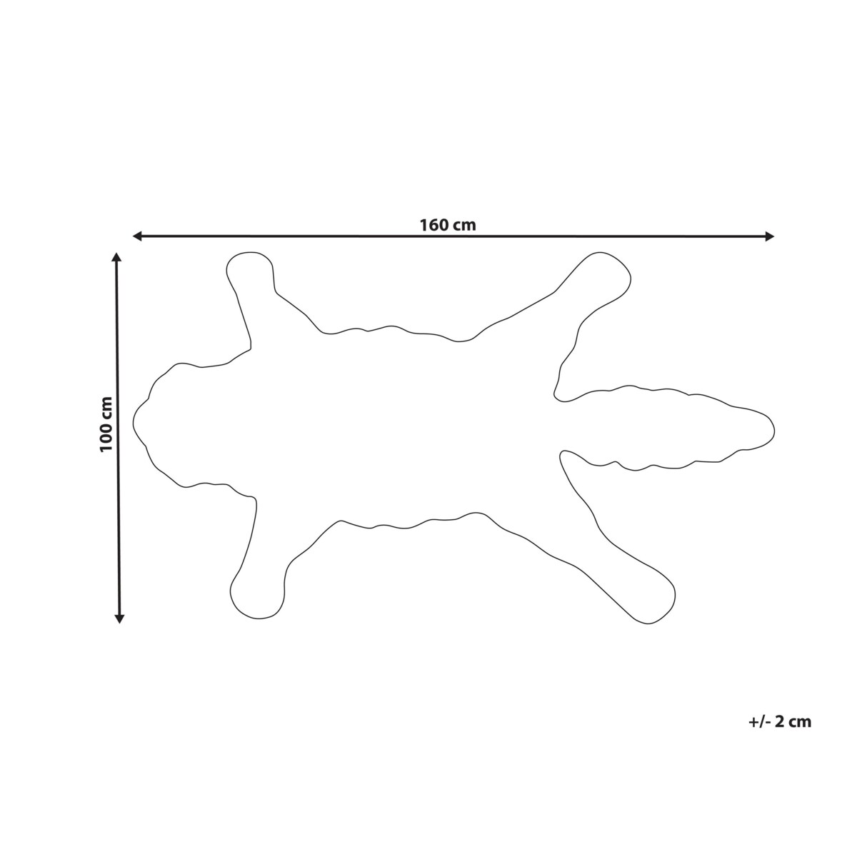 Dywan dziecięcy wełniany wilk 100 x 160 cm beżowy BALTO
