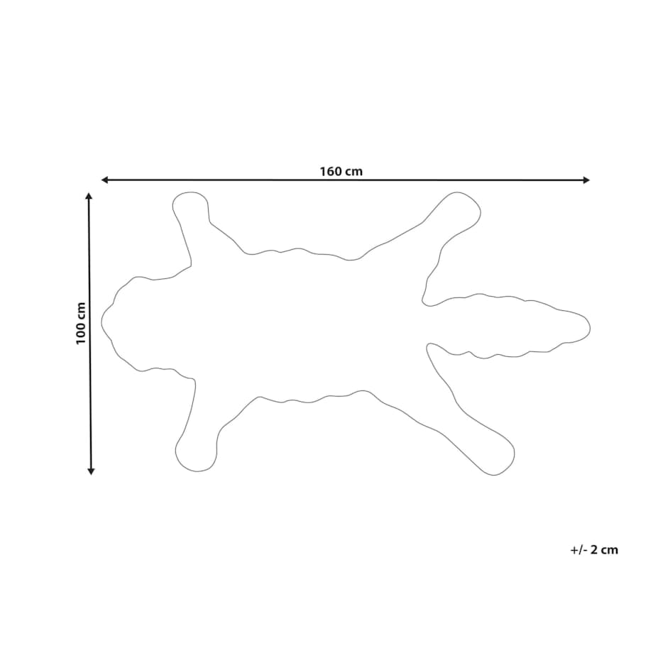 Dywan dziecięcy wełniany wilk 100 x 160 cm beżowy BALTO