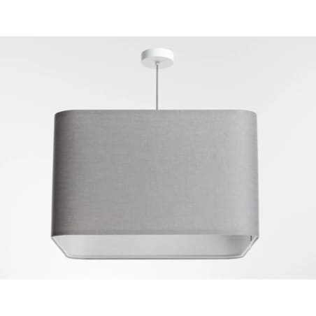 Lampa wisząca KWADRO LEN 009-40w20 szara