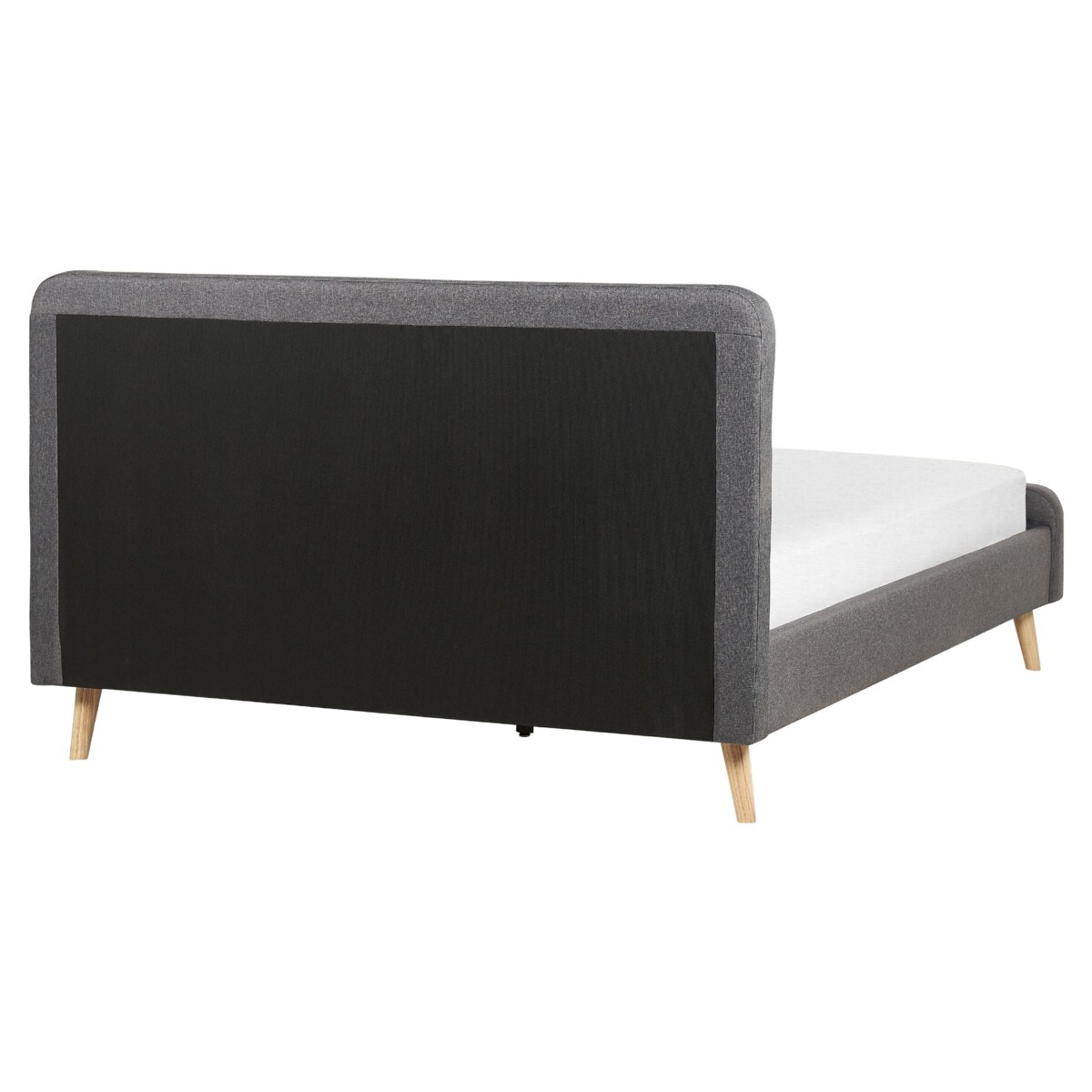 Łóżko tapicerowane 160 x 200 cm ciemnoszare RENNES II