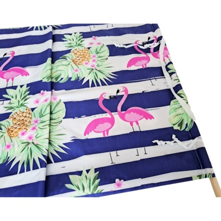Parawan Plażowy Zasłona 10 M Na Plażę Składany Letni Flamingi W Paski