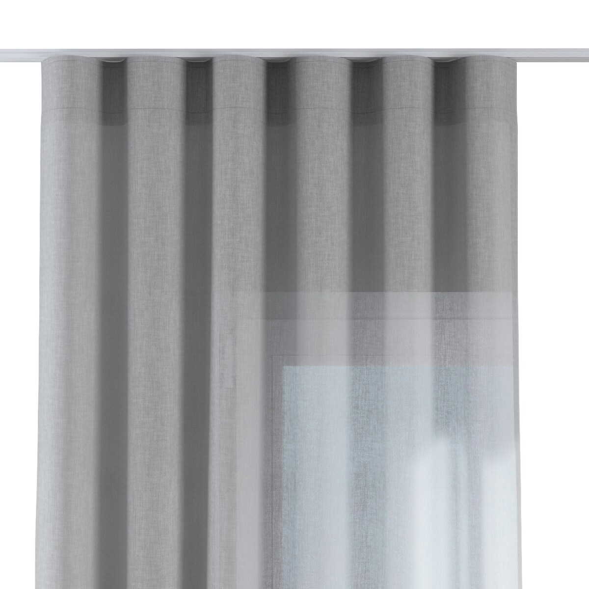 Zasłona na taśmie wave 130x245 gołębi szary