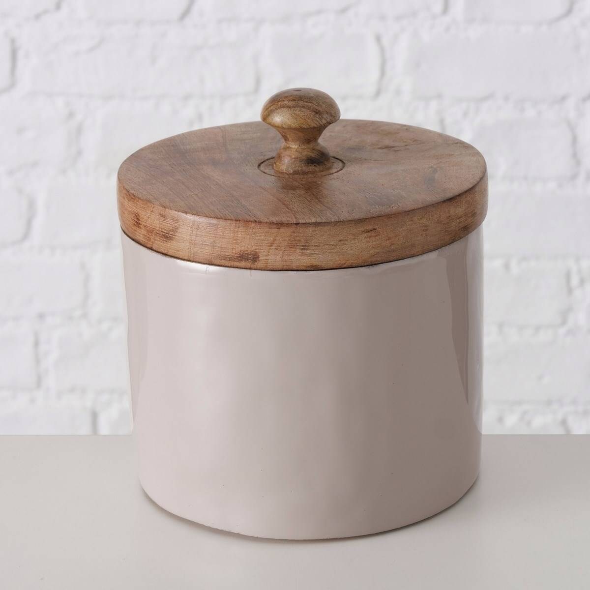 Pudełko do przechowywania Pelia, drewno mango, 2 sztuki