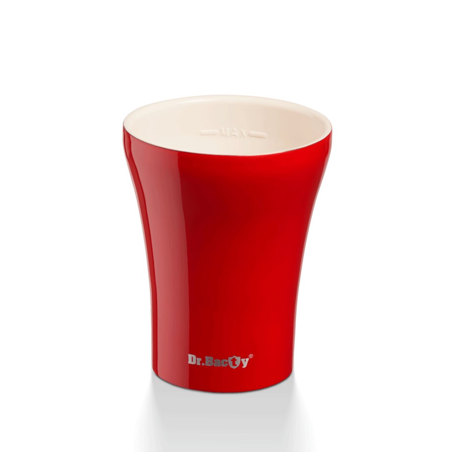 Kubek termiczny do kawy z powłoką ceramiczną Dr.Bacty Apollo - 227 ml - czerwony