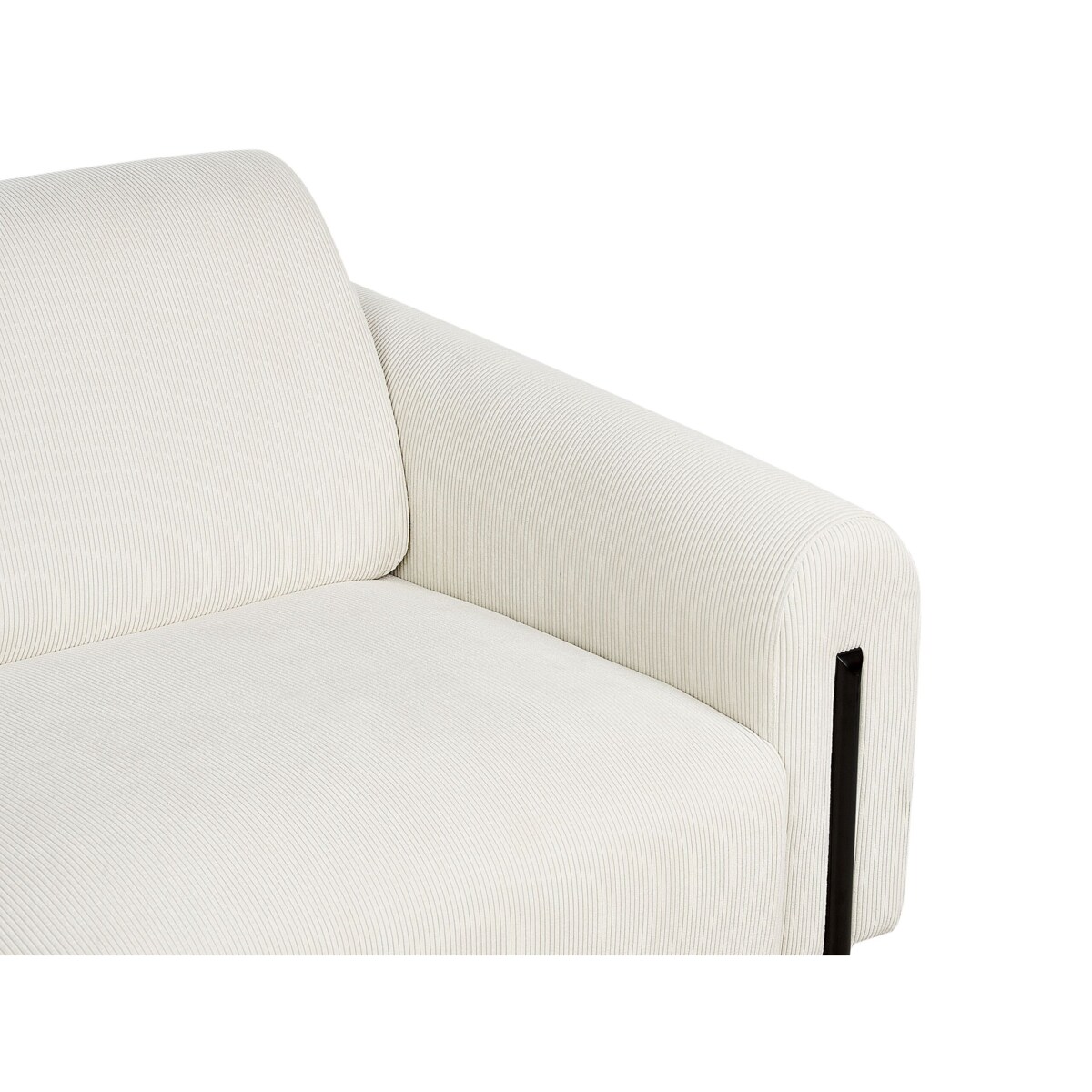 Sofa 3-osobowa sztruksowa biała ASKIM