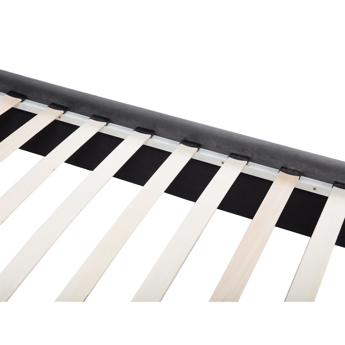 Łóżko Welur METZ 180 x 200 cm Ciemnoszary