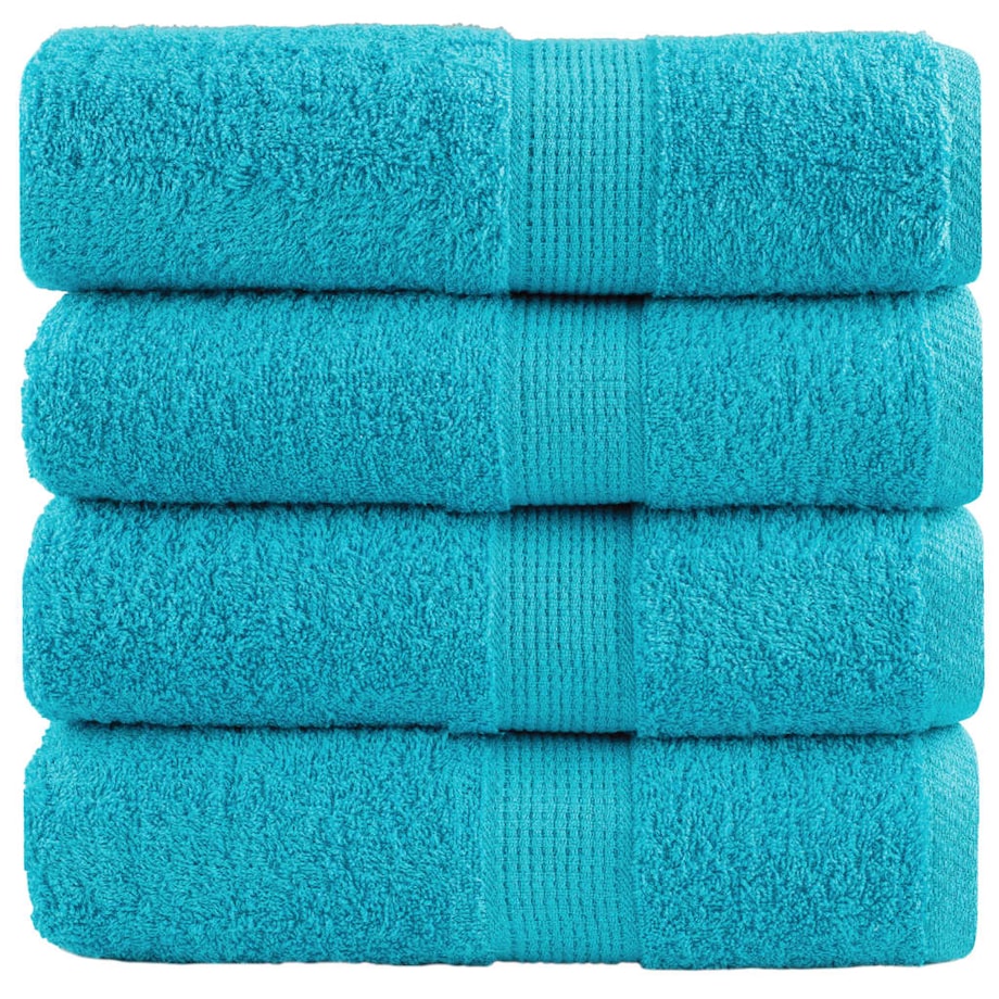 vidaXL Ręczniki toaletowe Premium SOLUND 4 szt. Turkusowe 30x30 cm 600 gsm