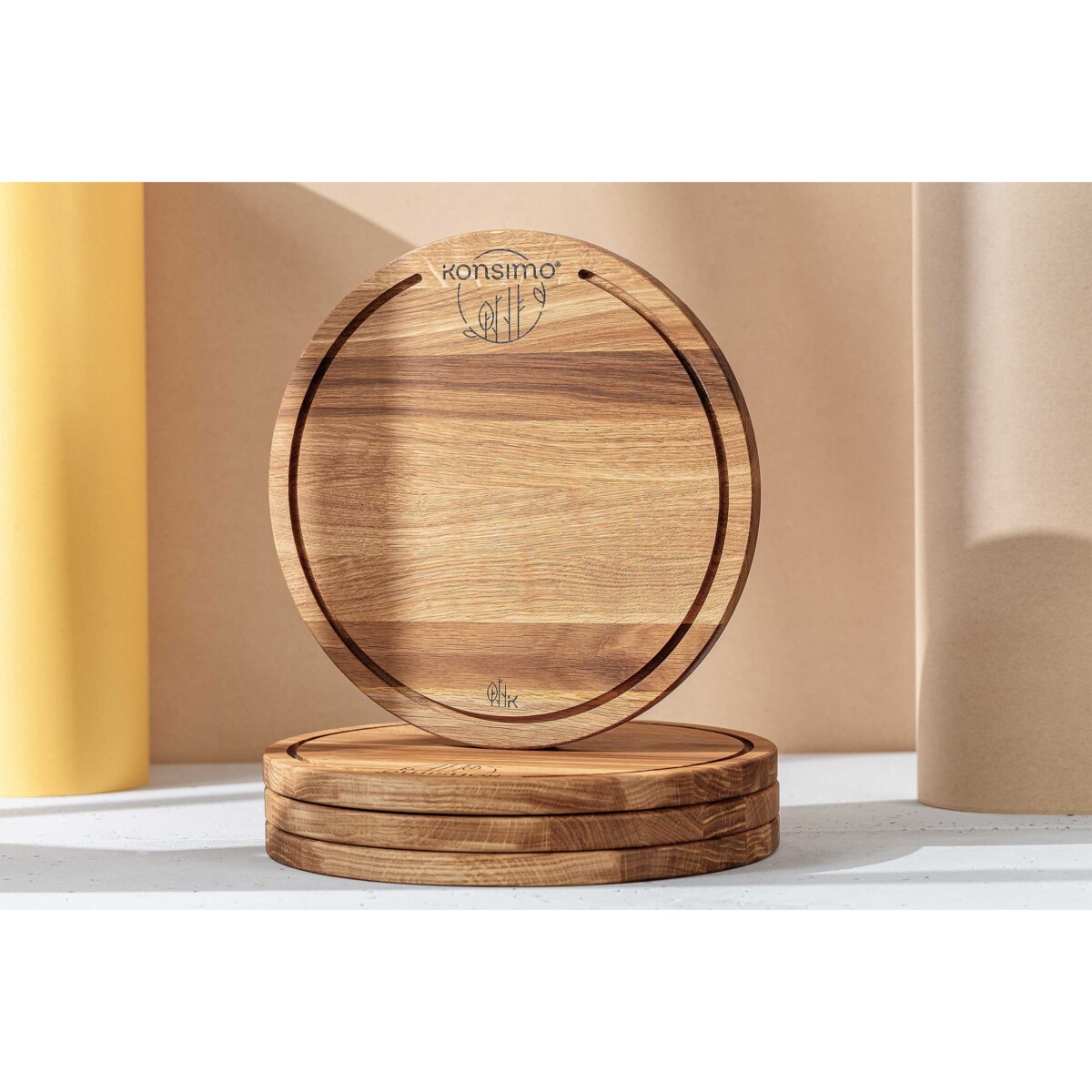 Konsimo LESTE Deska do krojenia (4szt.), drewno dębowe