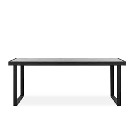 KONSIMO FRENA Stół ogrodowy ze stali w kolorze czarnym w stylu loftowym