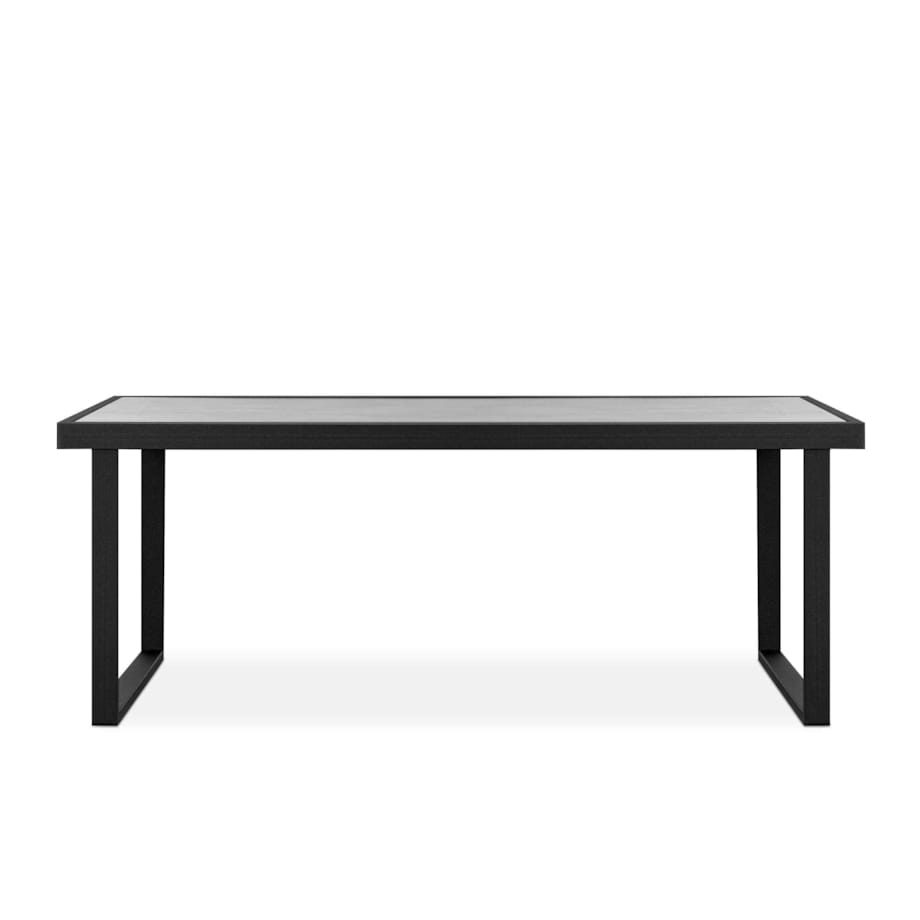 KONSIMO FRENA Stół ogrodowy ze stali w kolorze czarnym w stylu loftowym