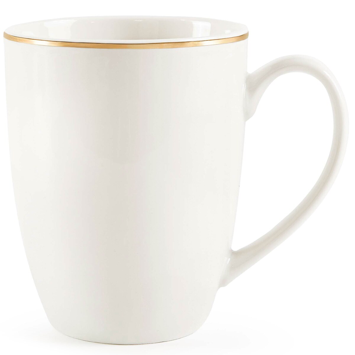 KONSIMO AD BELLA, Kubek 6 szt., kolor ecru/złoty