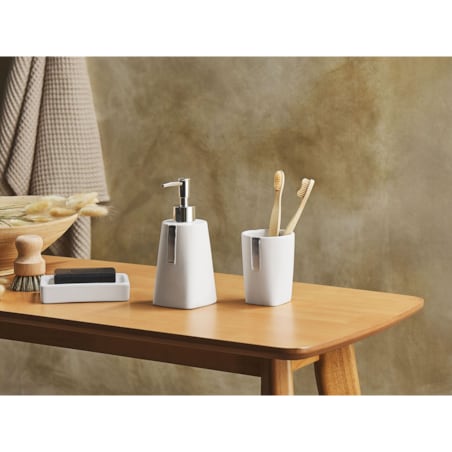 3-częściowy zestaw akcesoriów łazienkowych ceramiczny beżowy SONANA