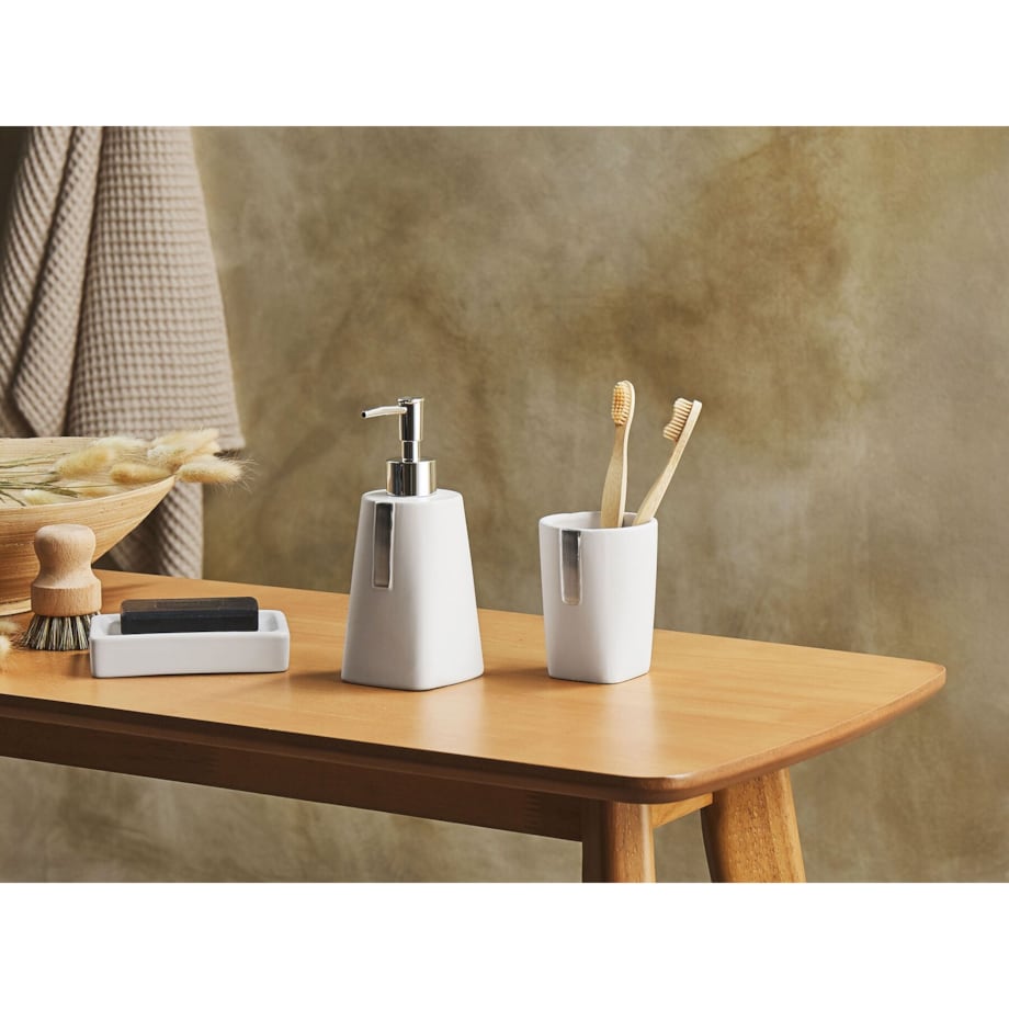 3-częściowy zestaw akcesoriów łazienkowych ceramiczny beżowy SONANA