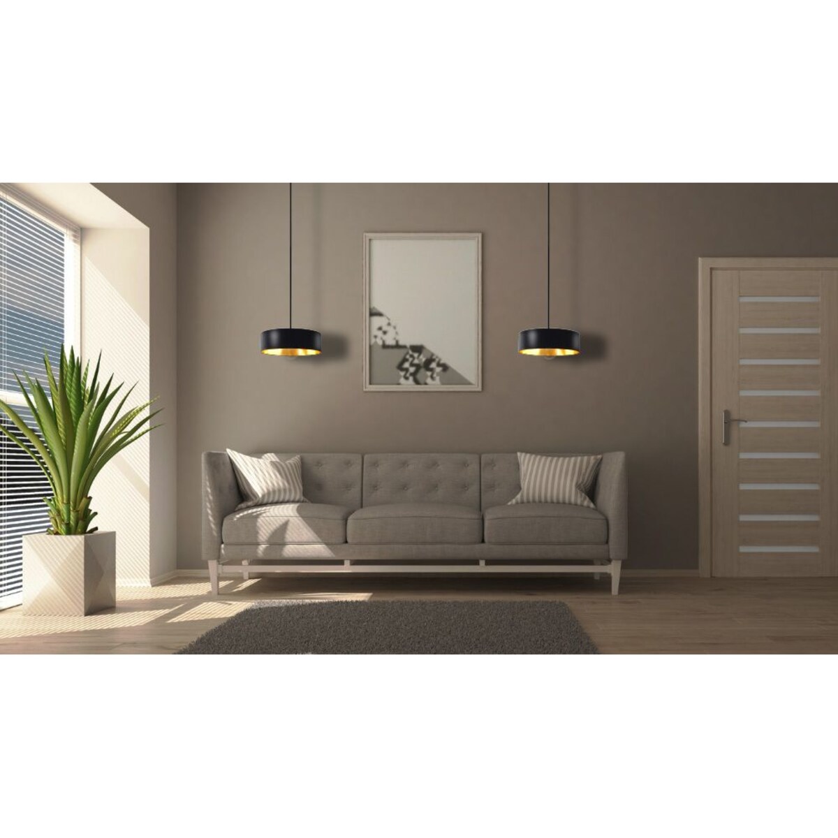 Lampa Wisząca APP1333-1CP BLACK GOLD