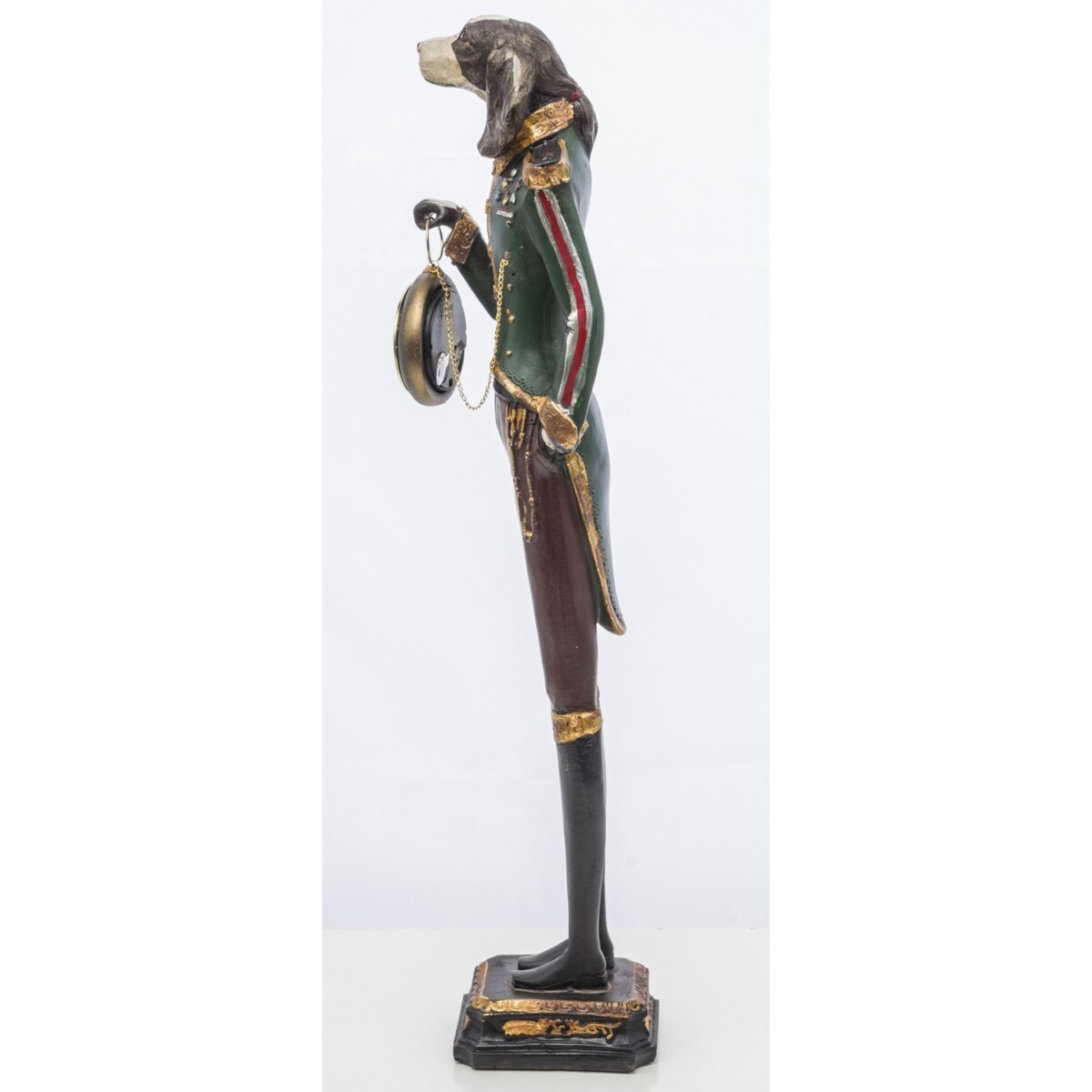 Dekoracja - figurka psa z zegarkiem 50x10x9 cm MUBWA