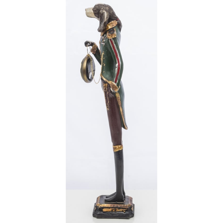 Dekoracja - figurka psa z zegarkiem 50x10x9 cm MUBWA