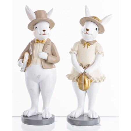 Królik Dziewczynka i Królik Chłopiec STUDENTI 15x6x5 cm