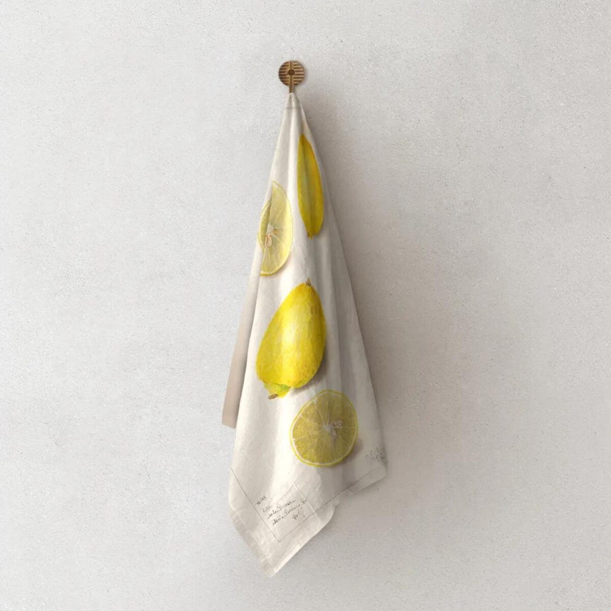 Lniany ręcznik kuchenny - cytryny