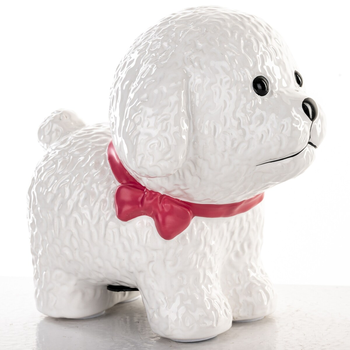 Skarbonka ceramiczna - 12,5x10x3,5 cm piesek LADY