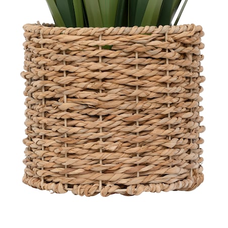 Sztuczna trawa w plecionej doniczce, 122 cm
