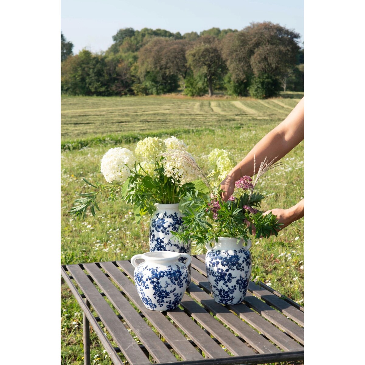 WAZON DZBANEK WYSOKI 32cm CERAMICZNY NA KWIATY BIAŁY do salonu sypialni