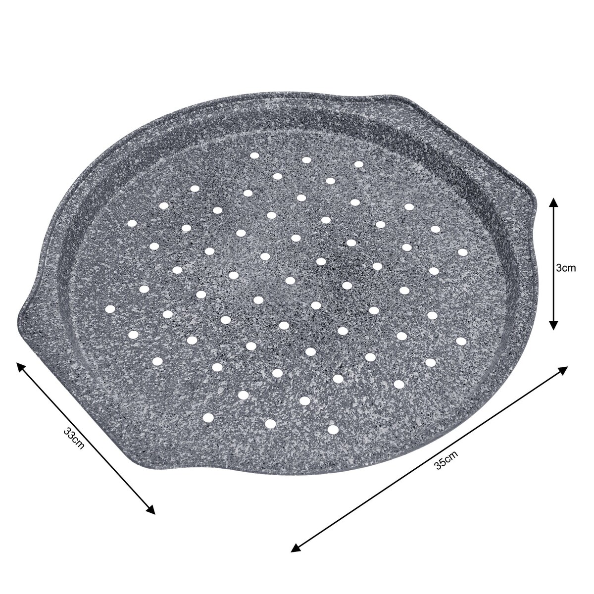 Forma blacha do pieczenia pizzy 35cm perforowana szara KLAUSBERG