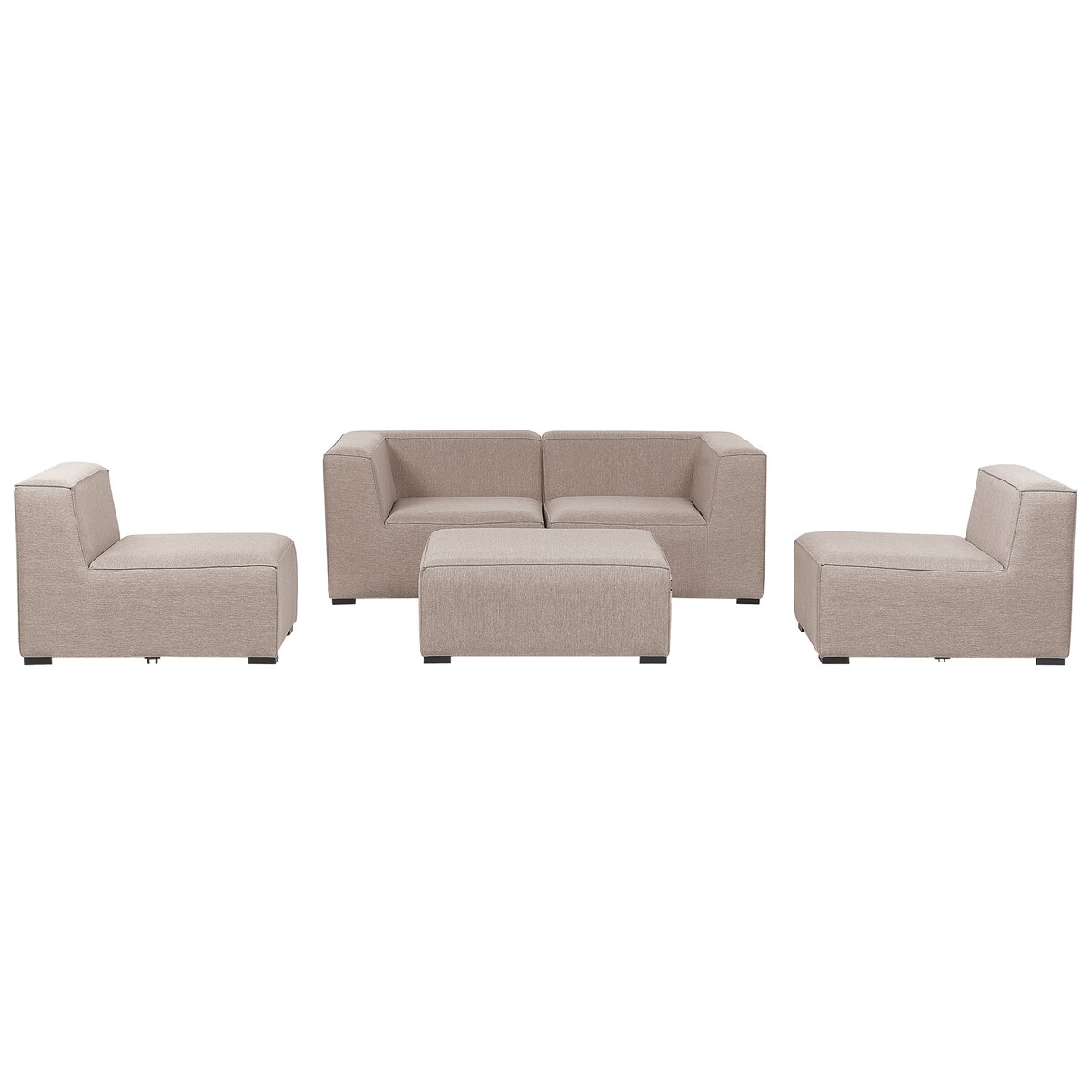 Sofa ogrodowa z otomaną dla 4 osób AREZZO Beżowy Modułowy