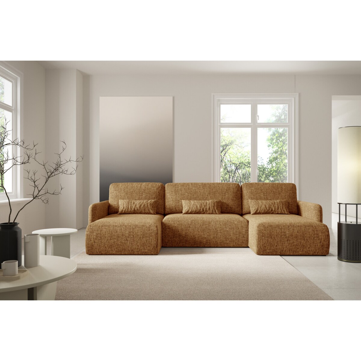 Narożnik LIVELLO U z funkcją spania Kolor: IMO 20