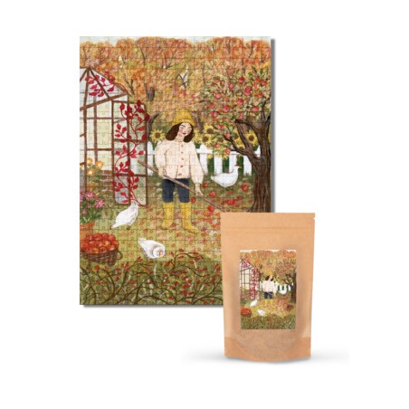 Muno Puzzle "Spadające Jabłka" by Asia Spettel Puzzle 500 el. w eco woreczku