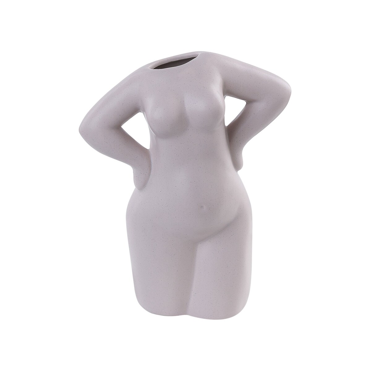 Wazon na kwiaty ceramiczny beżowy KILKIS