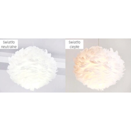 Lampa Sufitowa Wisząca Glamour Pióra Kolory Nordic