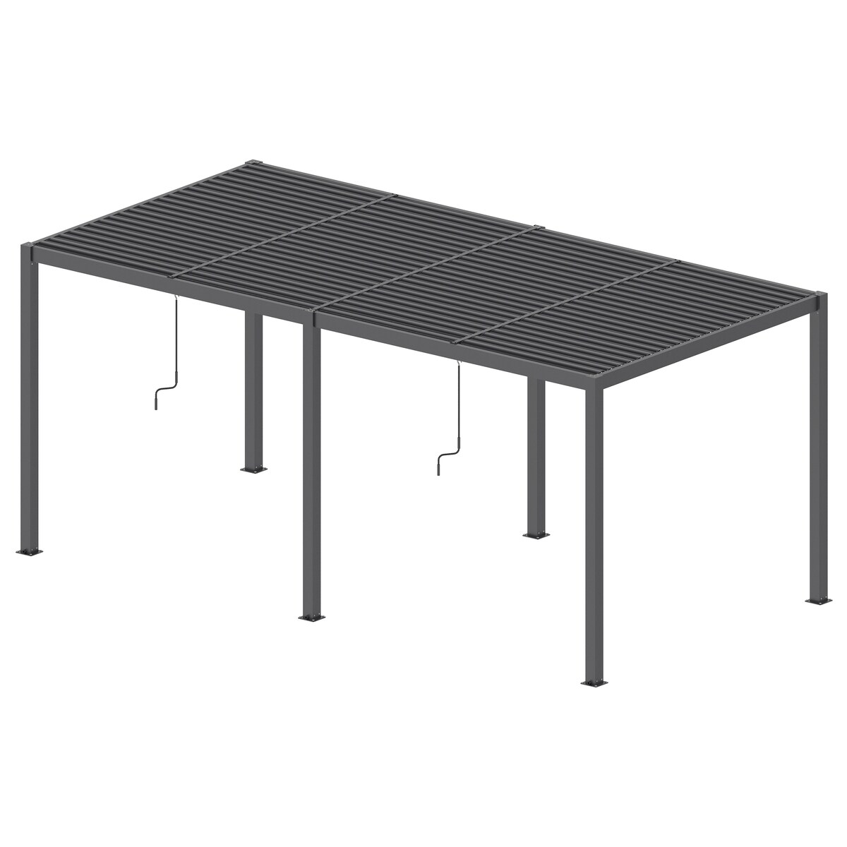 Pergola ogrodowa Luxe 7,8x4m Aluminiowa LED antracytowa