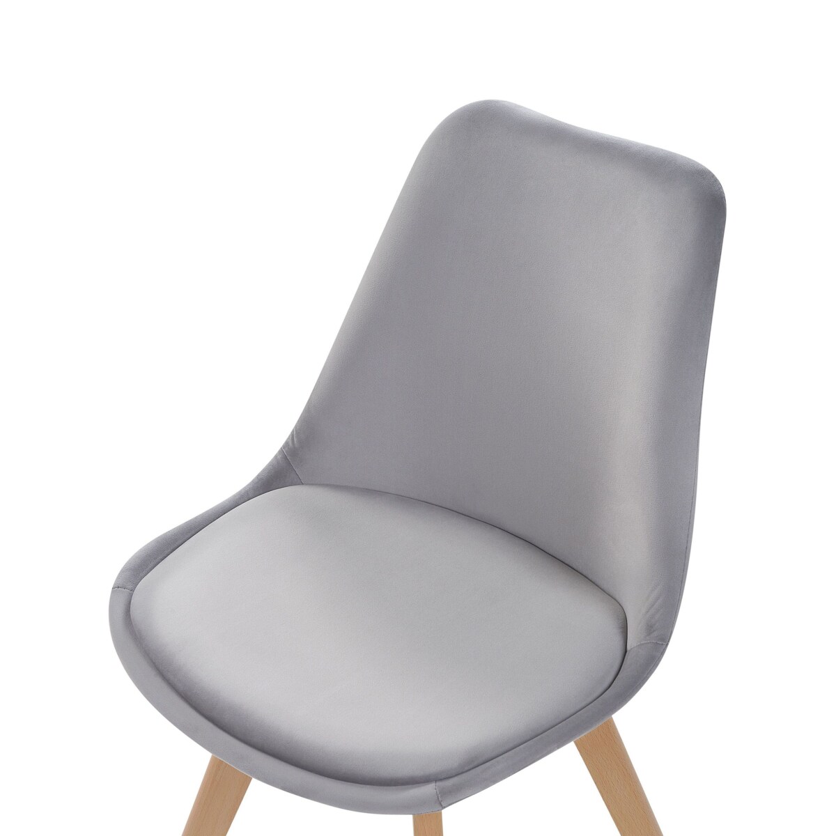 Zestaw 2 krzeseł do jadalni welurowy szary DAKOTA II