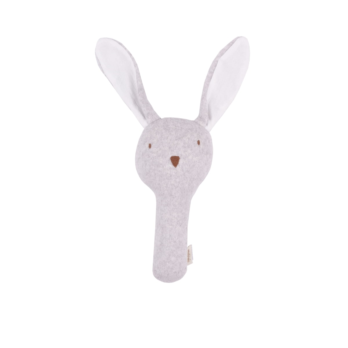 Grzechotka królik organic fleece grey melange