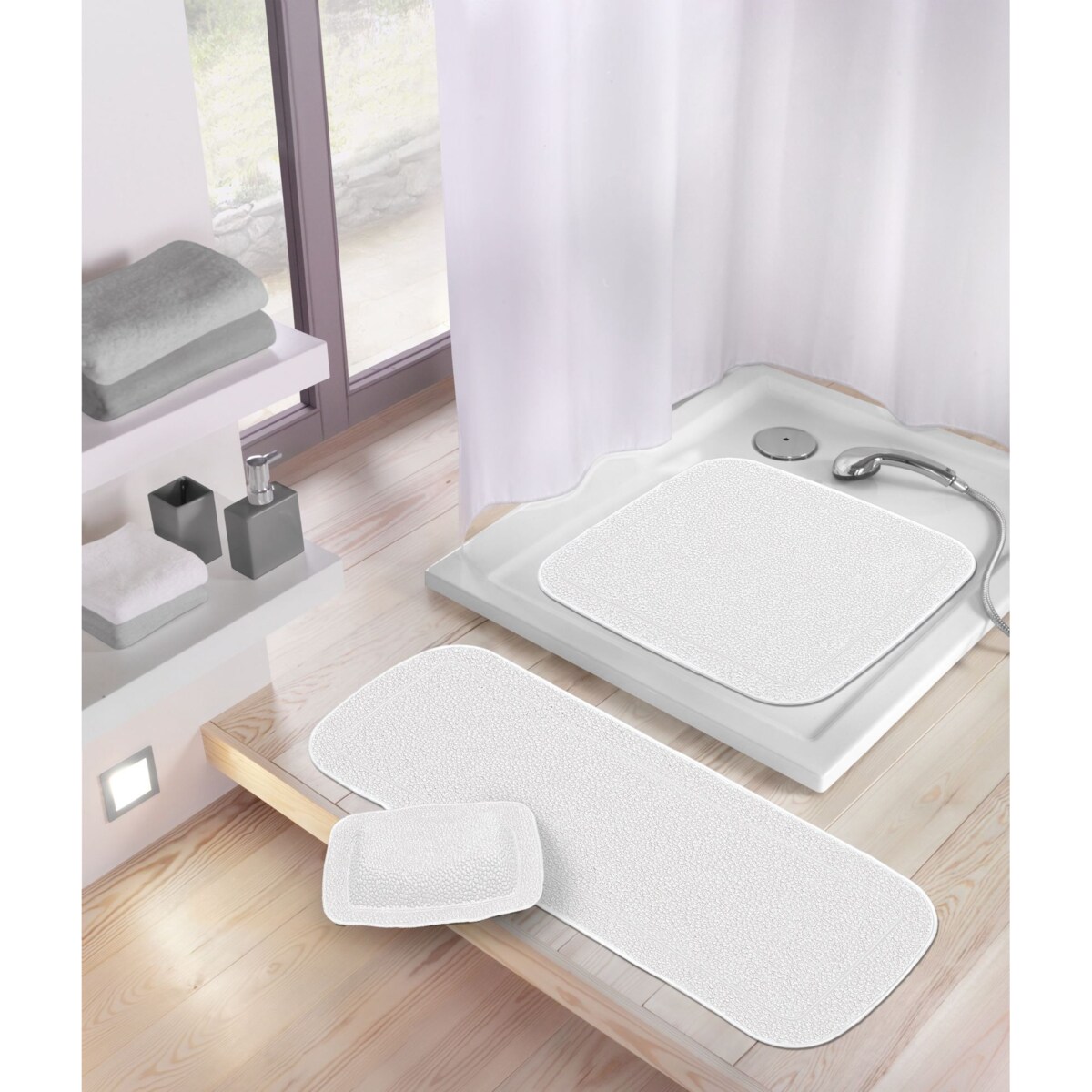 Kleine Wolke Java-Plus Mata bezpieczeństwa pod prysznic biały 55x 55 cm premium bez PVC