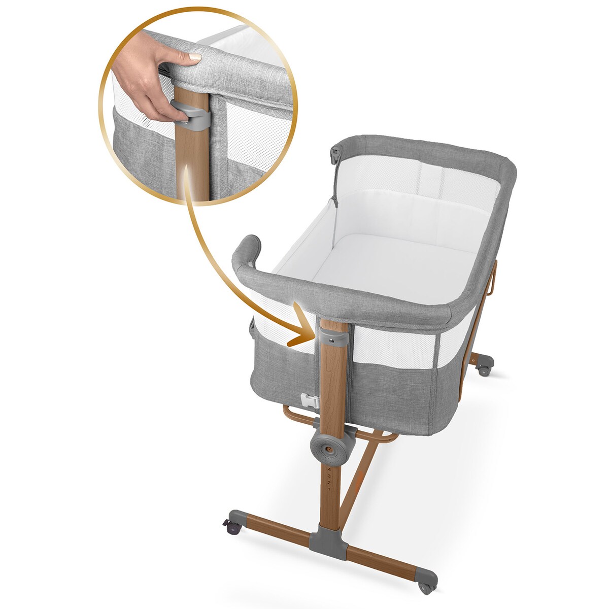 Łóżeczko dziecięce niemowlęce dostawka Nukido składane 0-5m