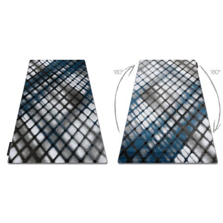 Dywan INTERO REFLEX 3D Kratka niebieski 80x150 cm