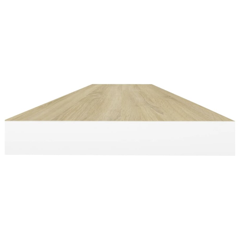 vidaXL Półki ścienne, 4 szt., dębowo-białe, 90x23,5x3,8 cm, MDF
