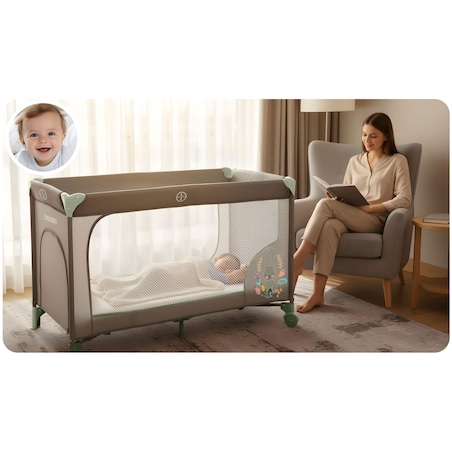 Łóżeczko turystyczne dla dziecka składane podróżne kojec Ricokids + materac + torba