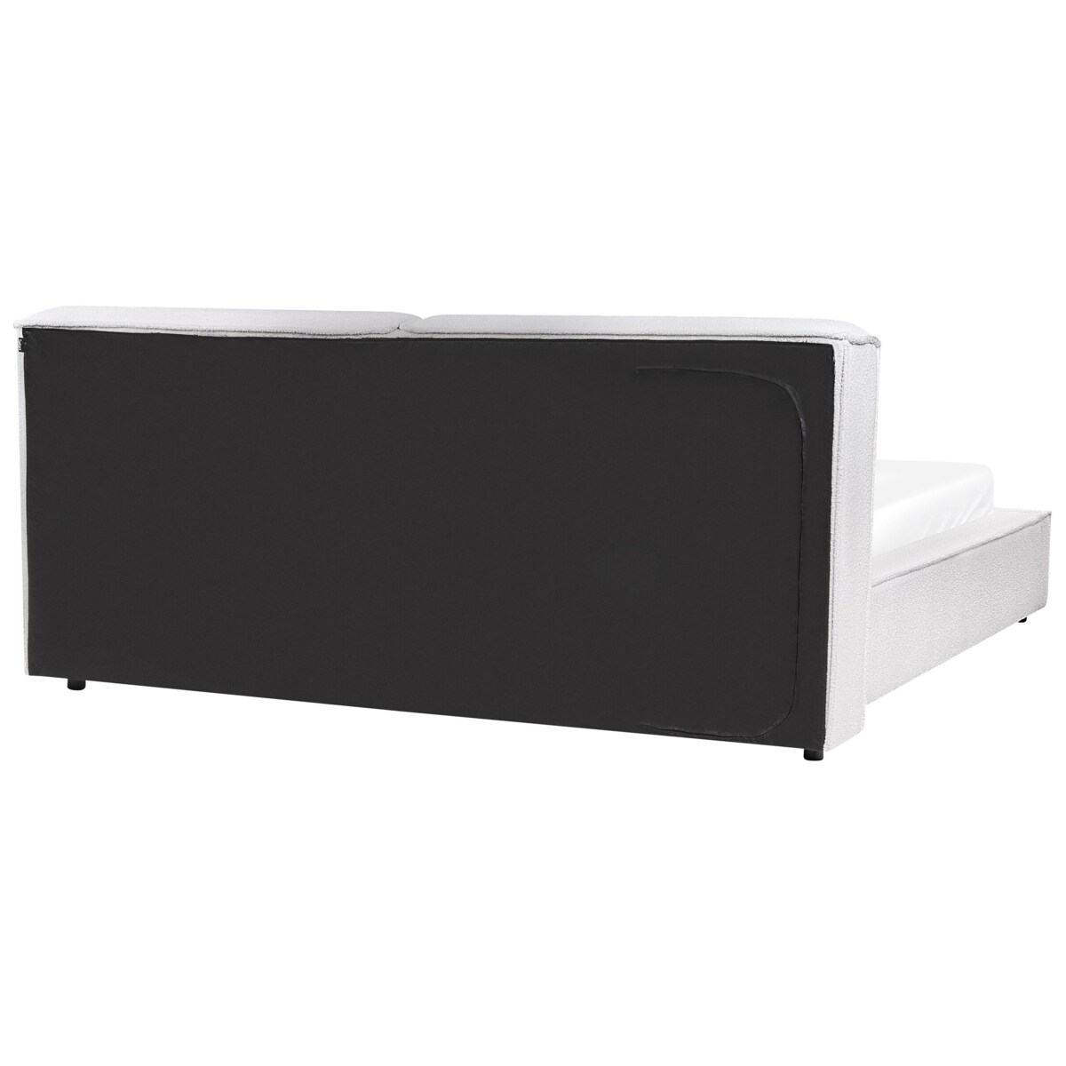 Łożko boucle 160 x 200 cm białe LINARDS