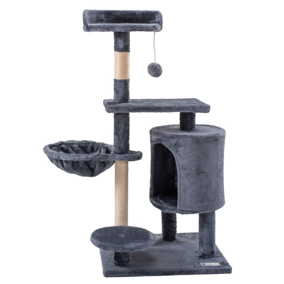 Pięciopoziomowy drapak dla kotów Szary 105 cm