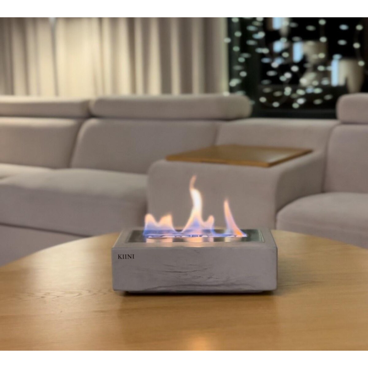 KIINI Biokominek Betonowy IMARA Szary ZESTAW