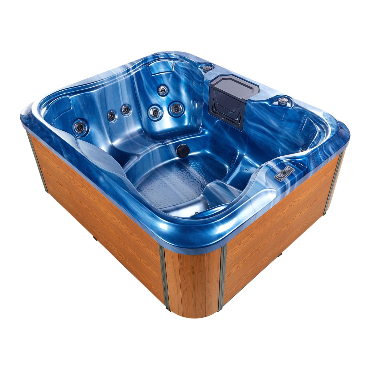 Wanna ogrodowa z hydromasażem niebieska ARCELIA