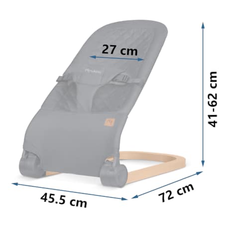 Leżaczek bujany z zabawkami składany bujaczek kołyska Nukido