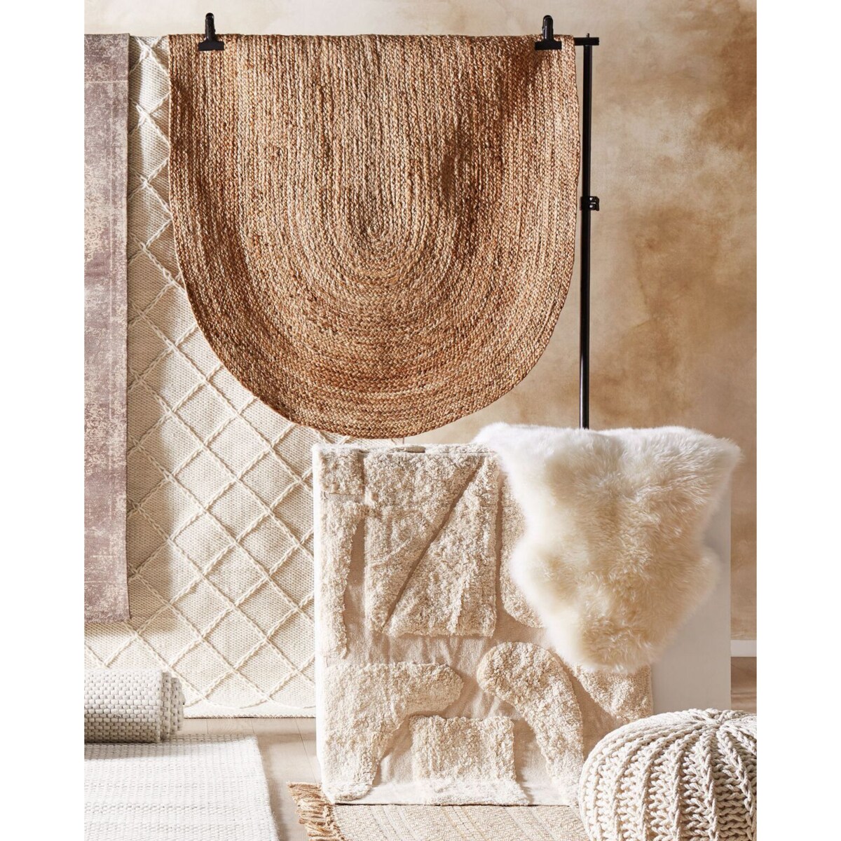 Dywan DEMIRCI Beżowy 120 x 180 cm Juta