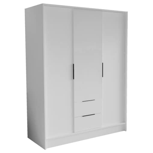 Szafa NIKOLA 150 z regulowanymi półkami do przedpokoju, sypialni- biała