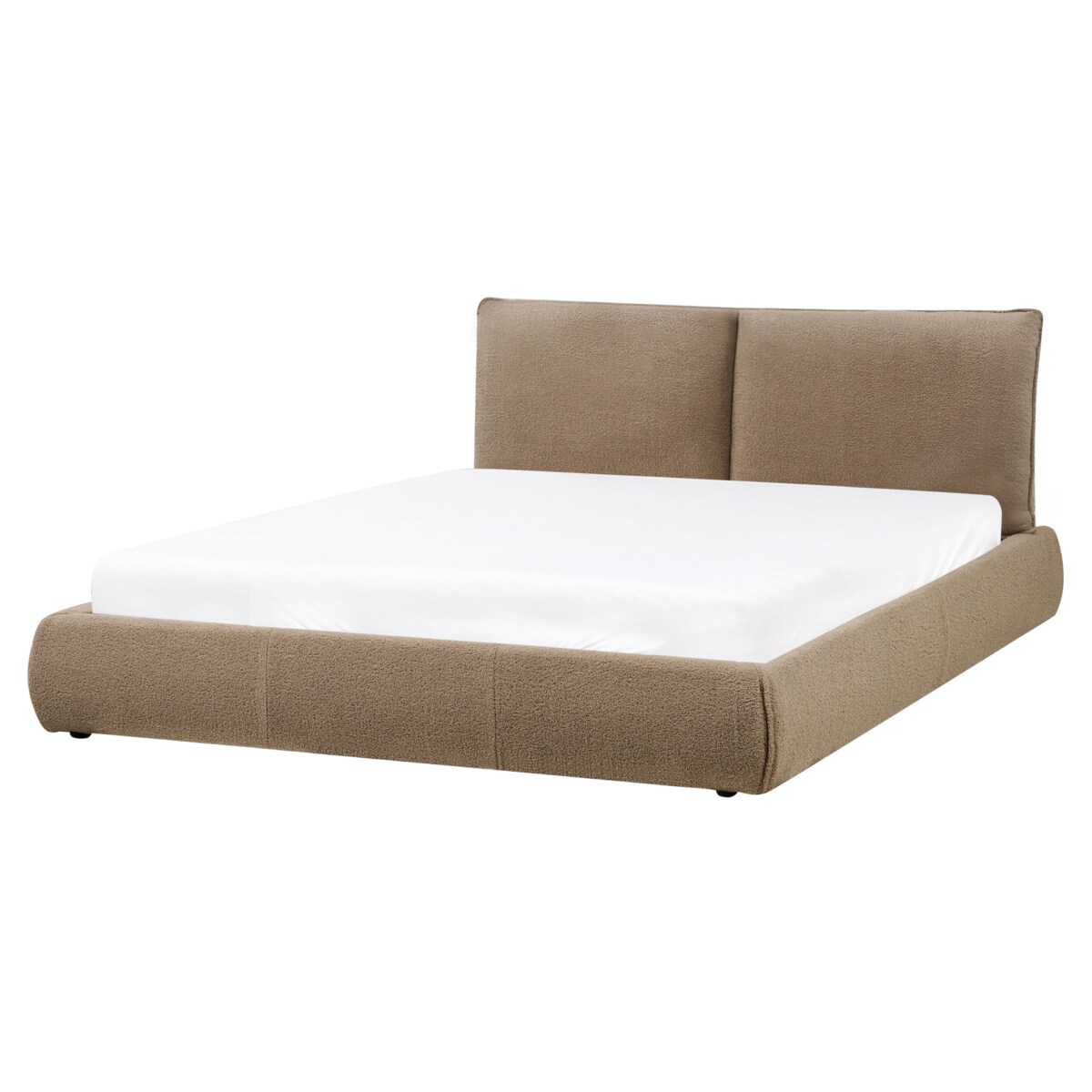 Łóżko Boucle VINAY 160 x 200 cm Beżowoszary